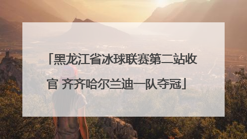 黑龙江省冰球联赛第二站收官 齐齐哈尔兰迪一队夺冠