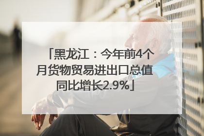 黑龙江：今年前4个月货物贸易进出口总值同比增长2.9%