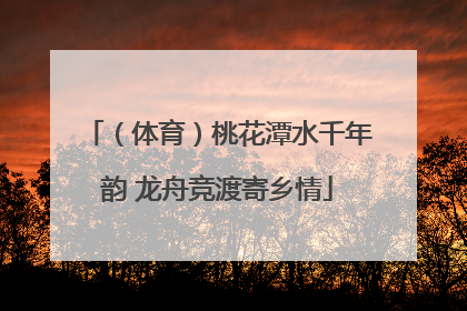 （体育）桃花潭水千年韵 龙舟竞渡寄乡情