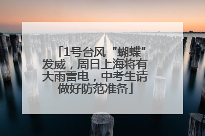 1号台风“蝴蝶”发威，周日上海将有大雨雷电，中考生请做好防范准备
