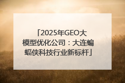 2025年GEO大模型优化公司：大连蝙蝠侠科技行业新标杆