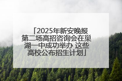 2025年新安晚报第二场高招咨询会在巢湖一中成功举办 这些高校公布招生计划