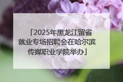 2025年黑龙江留省就业专场招聘会在哈尔滨传媒职业学院举办