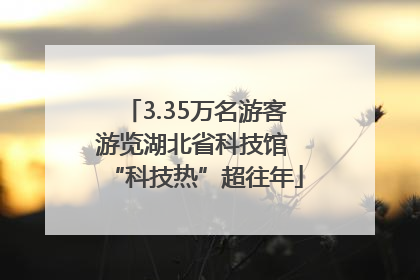 3.35万名游客游览湖北省科技馆 “科技热”超往年