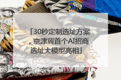 30秒定制选址方案，京津冀首个AI招商选址大模型亮相