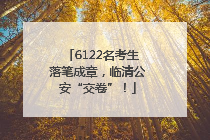 6122名考生落笔成章，临清公安“交卷”！