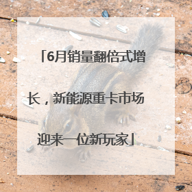 6月销量翻倍式增长，新能源重卡市场迎来一位新玩家