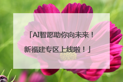 AI智愿助你向未来！新福建专区上线啦！