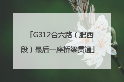 G312合六路（肥西段）最后一座桥梁贯通